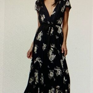 Free People Black and White Floral Dress
